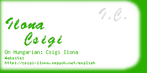 ilona csigi business card